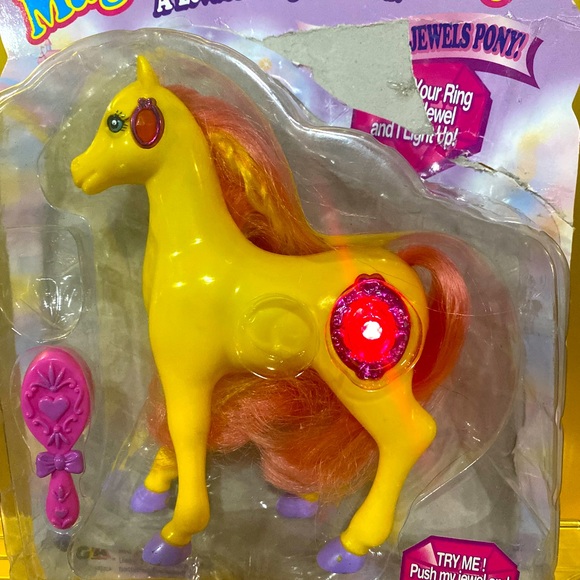 MAGIC TOUCH PONY VTG 1996 JEWELS PONY SAPPHIRE JEWELS LIGHT UP & BLINK WORKS! - Picture 4 of 15